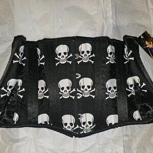 NWT 2X TIGHT LACING DAY OF DEAD SKULL CORSET
